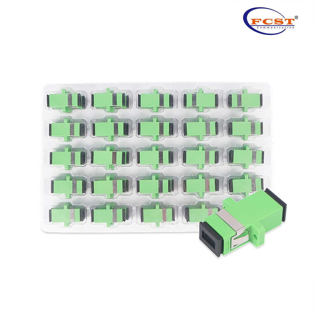 SCAPC To SCAPC Simplex Single Mode Fiber Optic Adapter Coupler with Flange